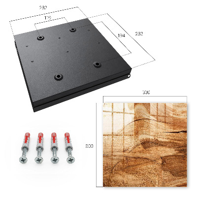 Caja para llaves con textura de madera