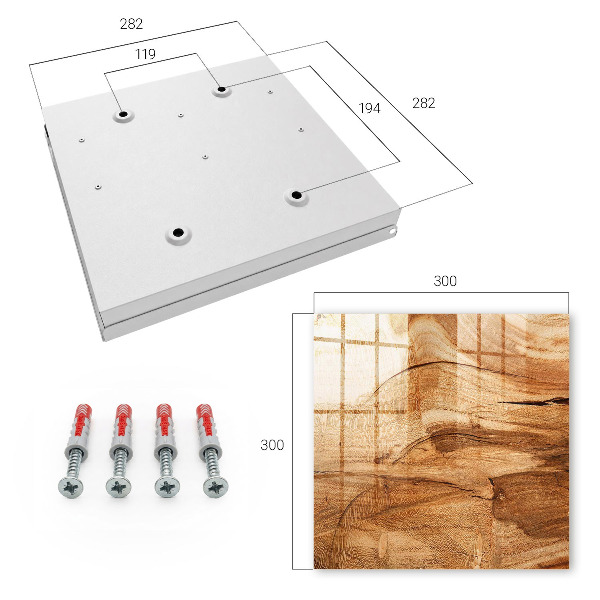 Caja para llaves con textura de madera