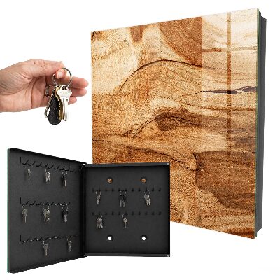Caja para llaves con textura de madera