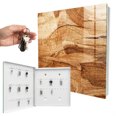 Caja para llaves con textura de madera