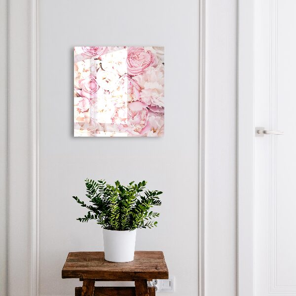Armario para llaves con diseño de flores en tonos pastel