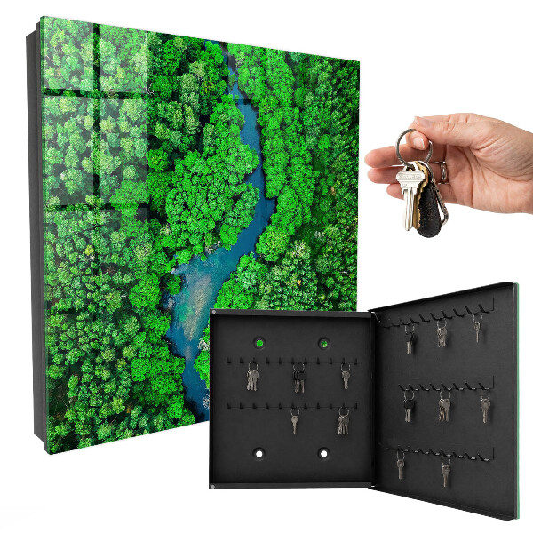 Caja para llaves diseño bosques verdes