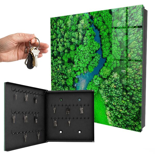 Caja para llaves diseño bosques verdes