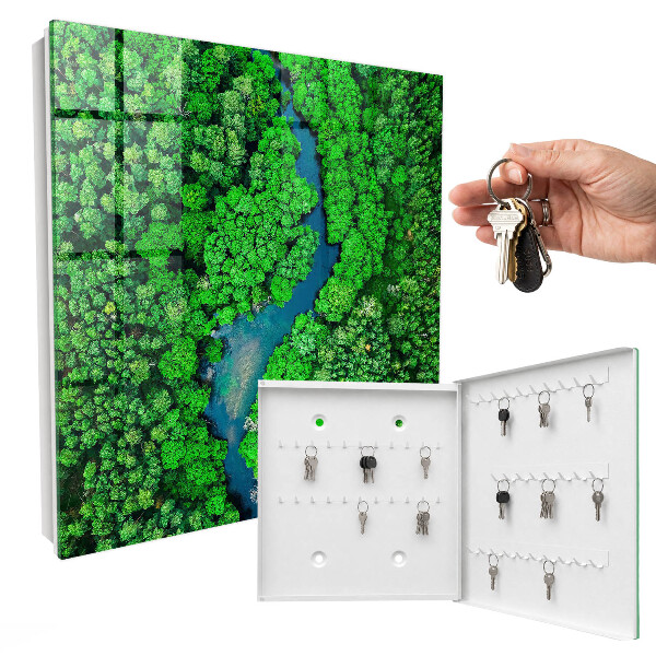 Caja para llaves diseño bosques verdes