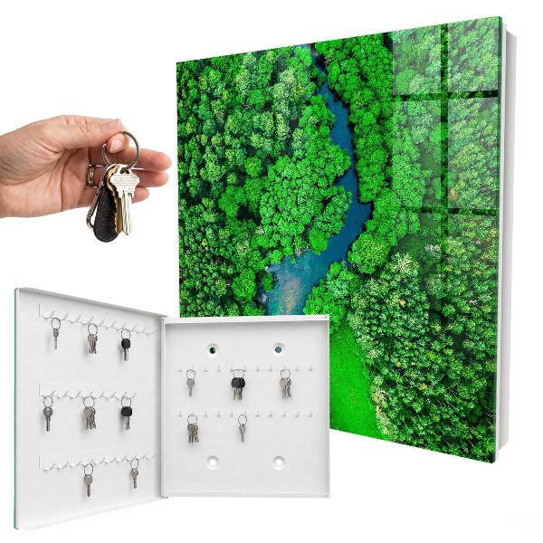 Caja para llaves diseño bosques verdes