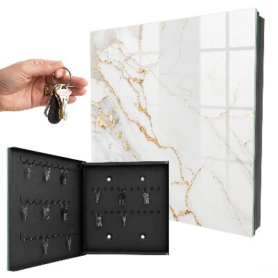 Caja para llaves con diseño de mármol