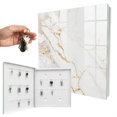 Caja para llaves con diseño de mármol