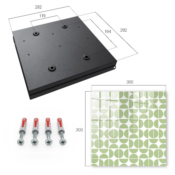 Armario para llaves diseño geometría verde