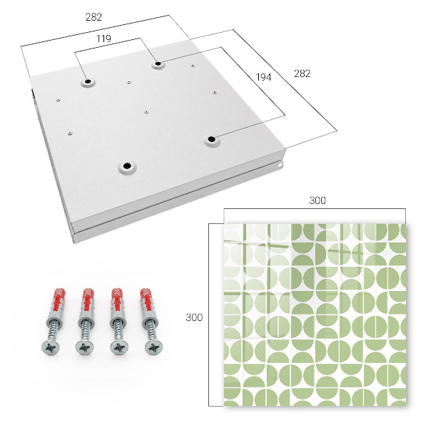 Armario para llaves diseño geometría verde