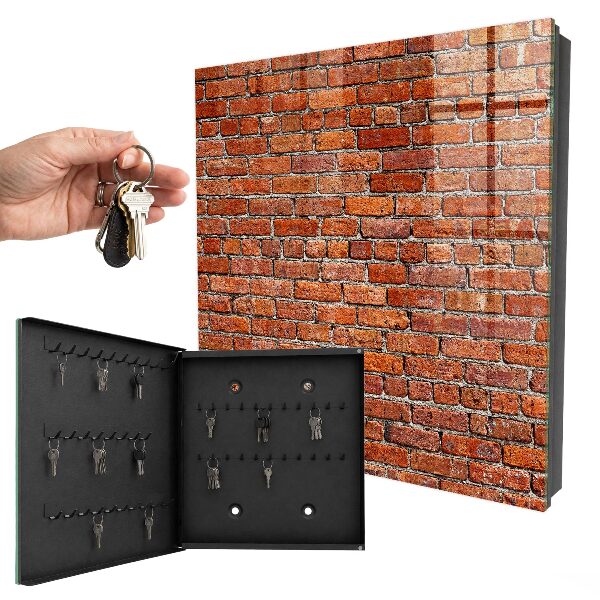 Armario para llaves con diseño de muro de ladrillo