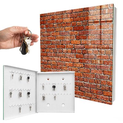 Armario para llaves con diseño de muro de ladrillo