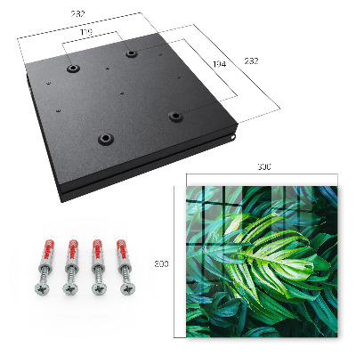 Caja para llaves diseño de hojas verdes