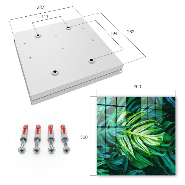 Caja para llaves diseño de hojas verdes
