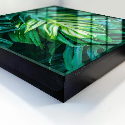 Caja para llaves diseño de hojas verdes