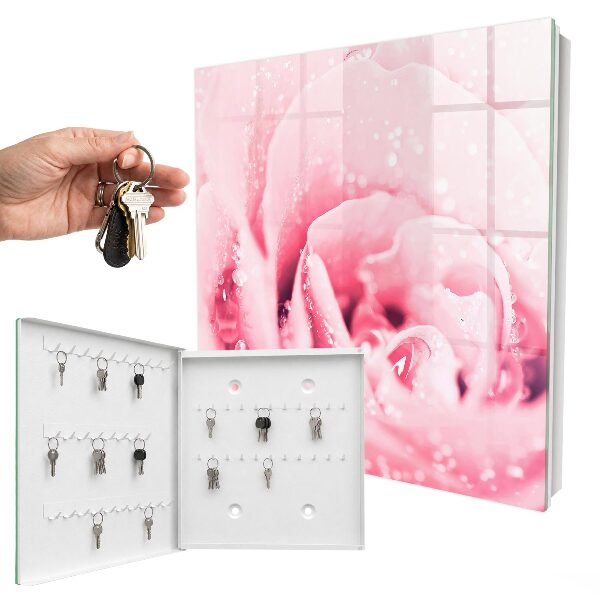 Armario para colgar llaves diseño en color rosa delicadeza