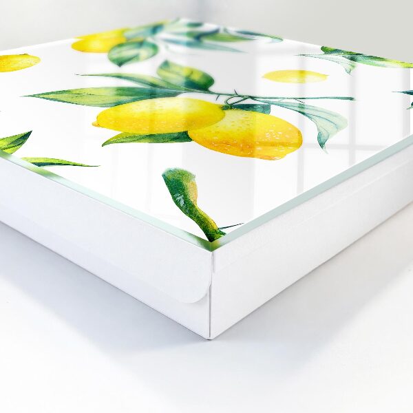 Caja para llaves diseño de limones en acuarela