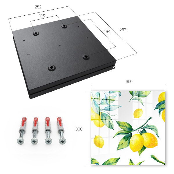 Caja para llaves diseño de limones en acuarela