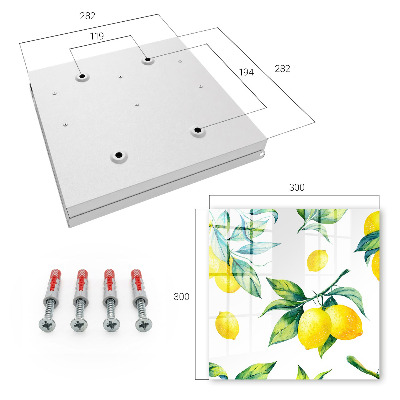Caja para llaves diseño de limones en acuarela