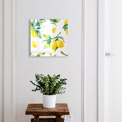 Caja para llaves diseño de limones en acuarela