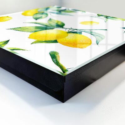 Caja para llaves diseño de limones en acuarela
