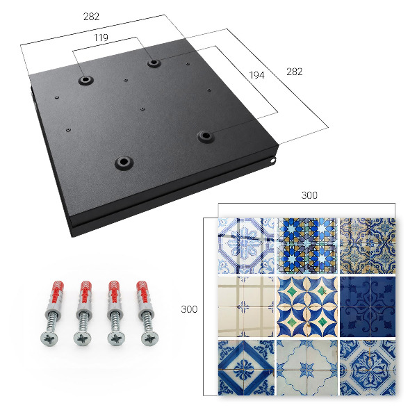 Armario para llaves con diseño de azulejos