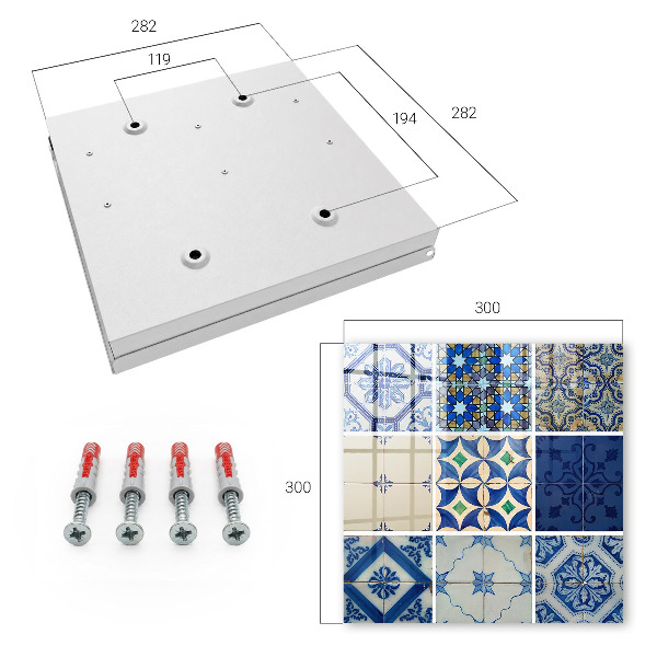 Armario para llaves con diseño de azulejos