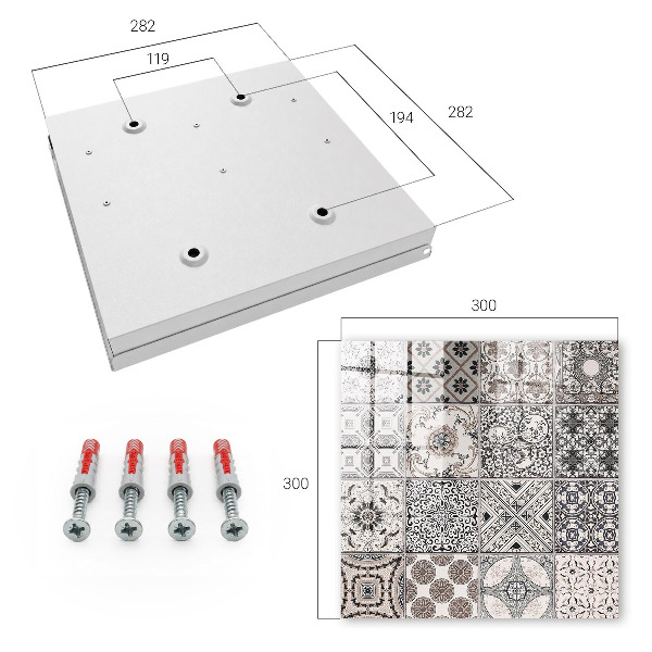 Armario para llaves con diseño de azulejos elegantes