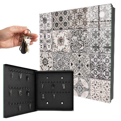Armario para llaves con diseño de azulejos elegantes