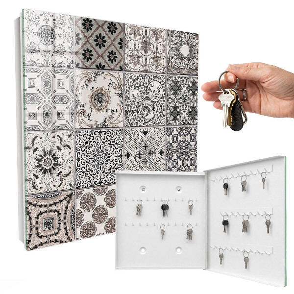 Armario para llaves con diseño de azulejos elegantes