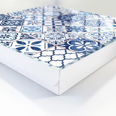 Armario para llaves con diseño de azulejos azules