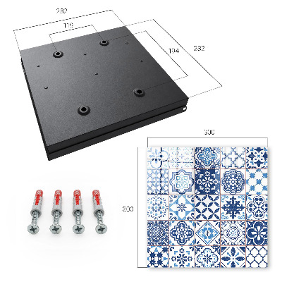 Armario para llaves con diseño de azulejos azules