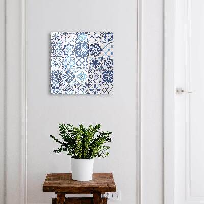 Armario para llaves con diseño de azulejos azules