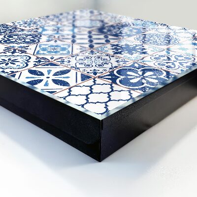 Armario para llaves con diseño de azulejos azules