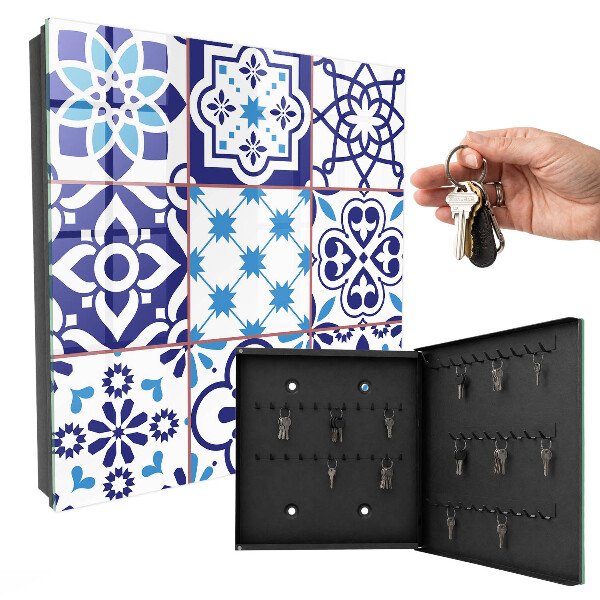 Armario para llaves con diseño de patrones geométricos