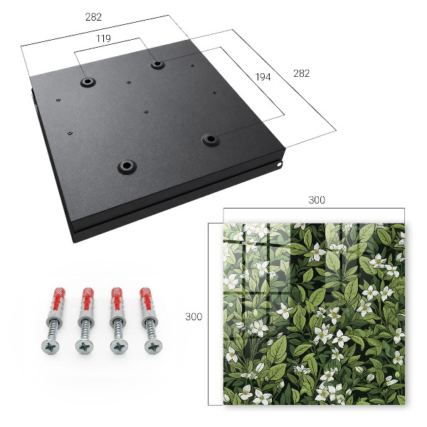 Caja para llaves con diseño de motivo vegetal