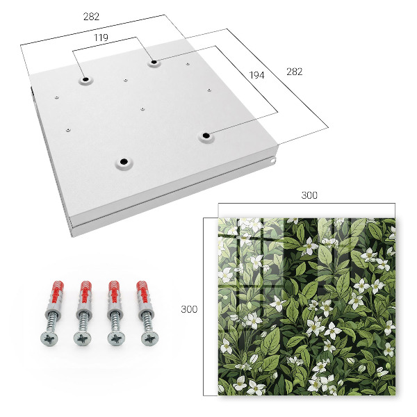 Caja para llaves con diseño de motivo vegetal