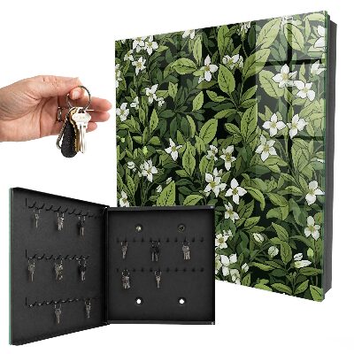 Caja para llaves con diseño de motivo vegetal