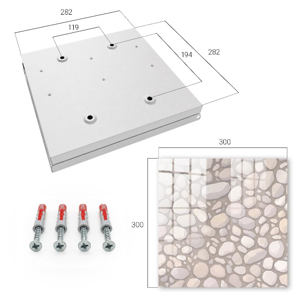 Armario para llaves con estructura de piedra