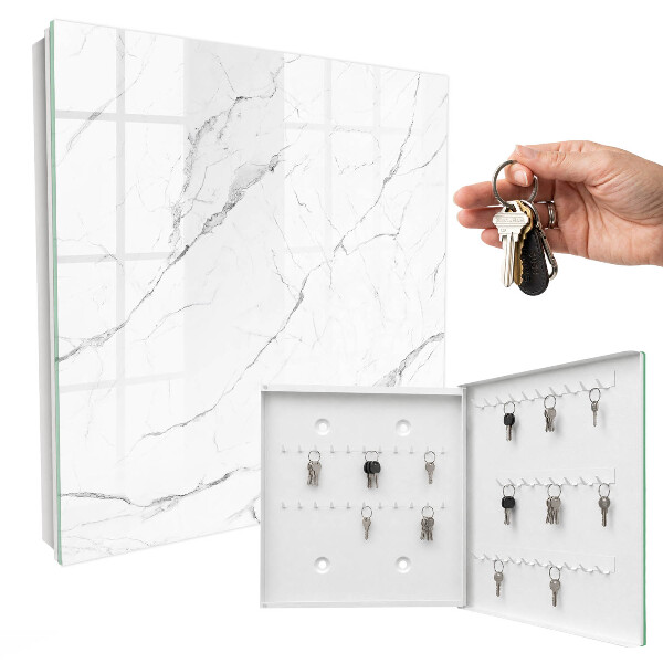 Caja para llaves con diseño de textura de mármol