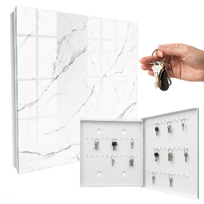 Caja para llaves con diseño de textura de mármol