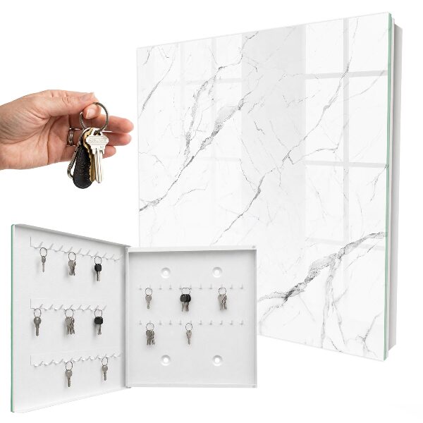 Caja para llaves con diseño de textura de mármol
