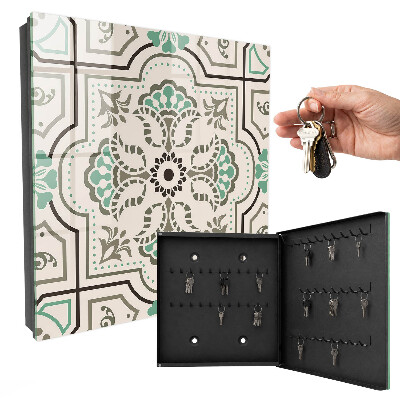 Caja para llaves con diseño geométrico decorativo