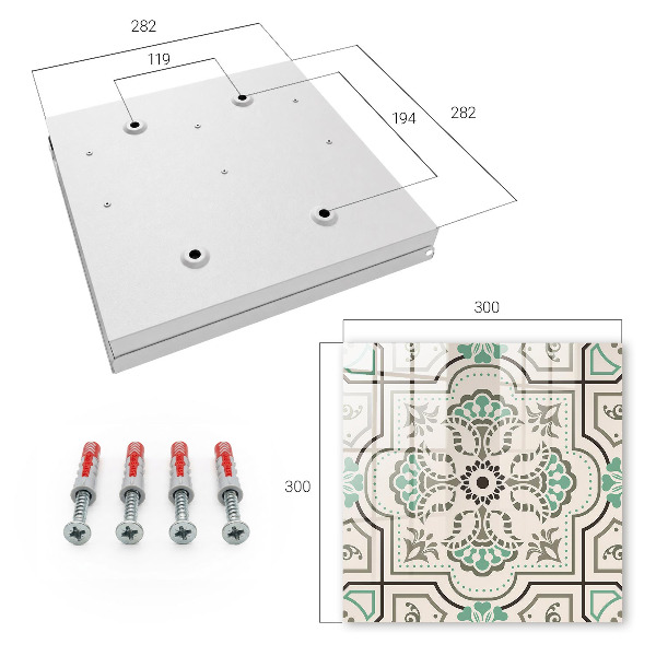 Caja para llaves con diseño geométrico decorativo