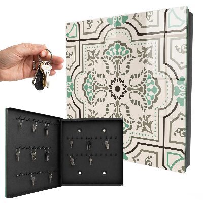 Caja para llaves con diseño geométrico decorativo