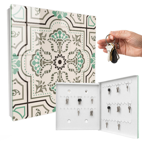 Caja para llaves con diseño geométrico decorativo