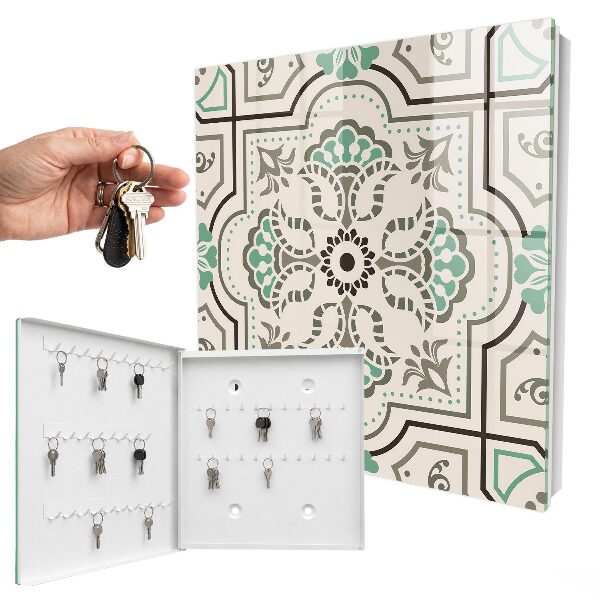 Caja para llaves con diseño geométrico decorativo