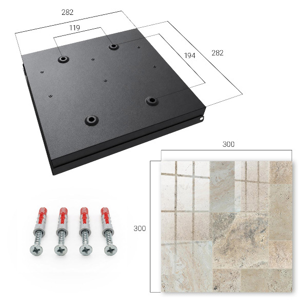 Armario para llaves con diseño de azulejos de mármol