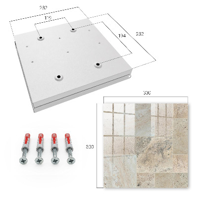 Armario para llaves con diseño de azulejos de mármol
