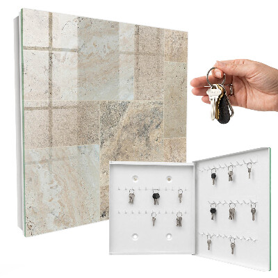 Armario para llaves con diseño de azulejos de mármol