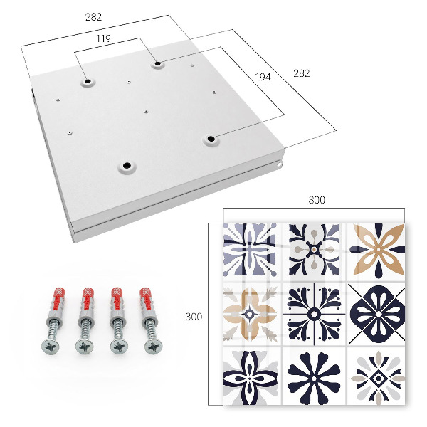 Caja para llaves con diseño de patrones geométricos